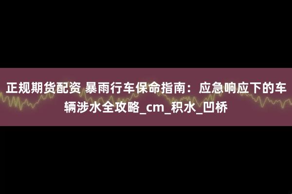 正规期货配资 暴雨行车保命指南：应急响应下的车辆涉水全攻略_cm_积水_凹桥